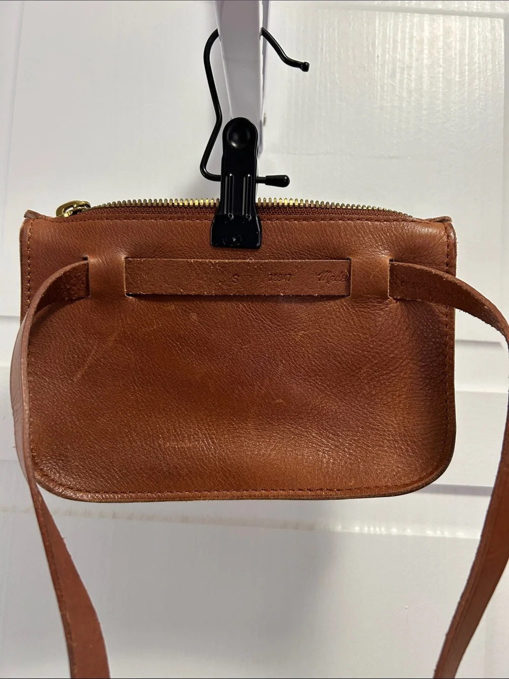 Madewell Women's Leather Belt Bag in Cognac Brown